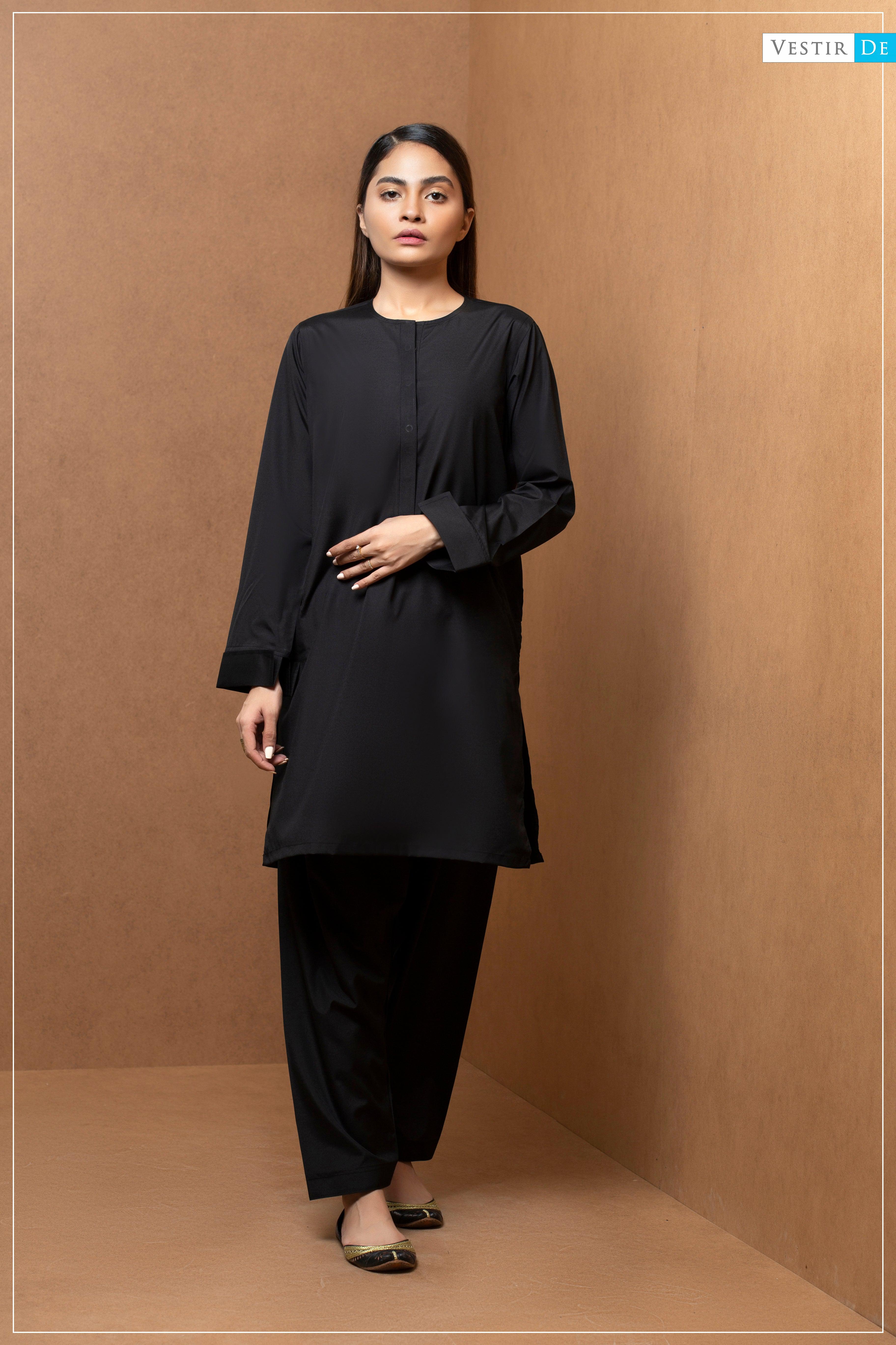 Shalwar Kameez Black Dress New Style Buy Art Silk Moti Black