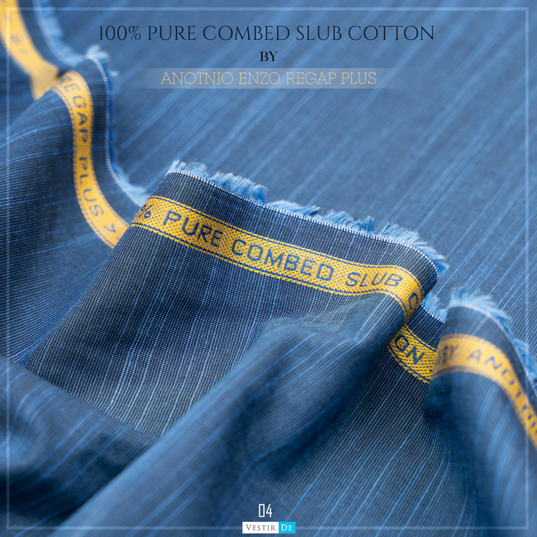 100% Pure Comed Slub Cotton By Anotnio Enzo Regap Plus
