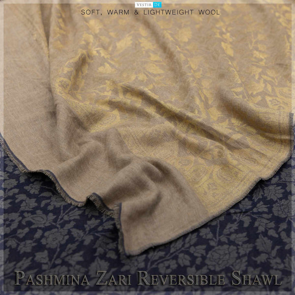 Pashmina Zari Reversible Shawl