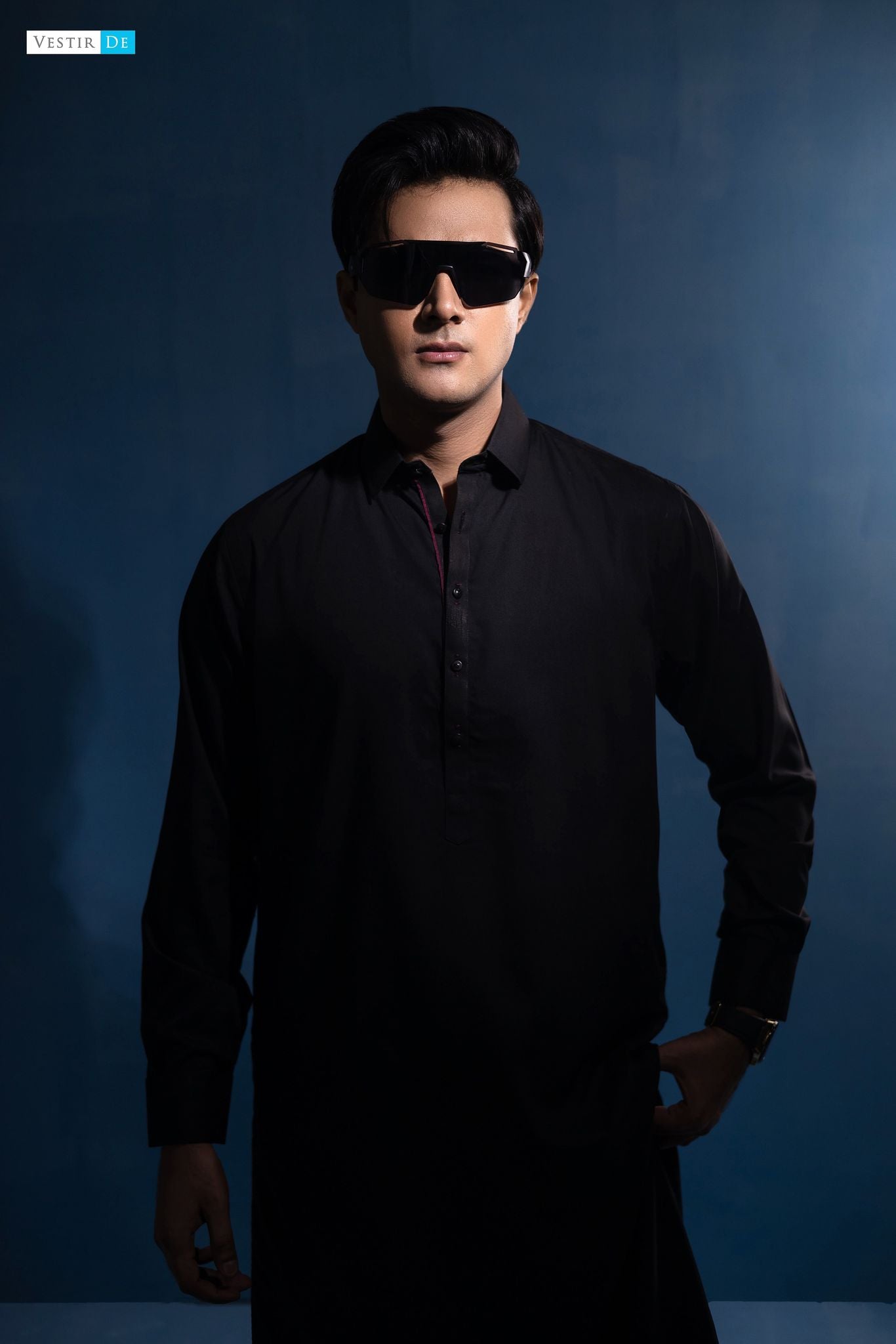 SKC 23-06 Black Shirt Collor Shalwar Kameez