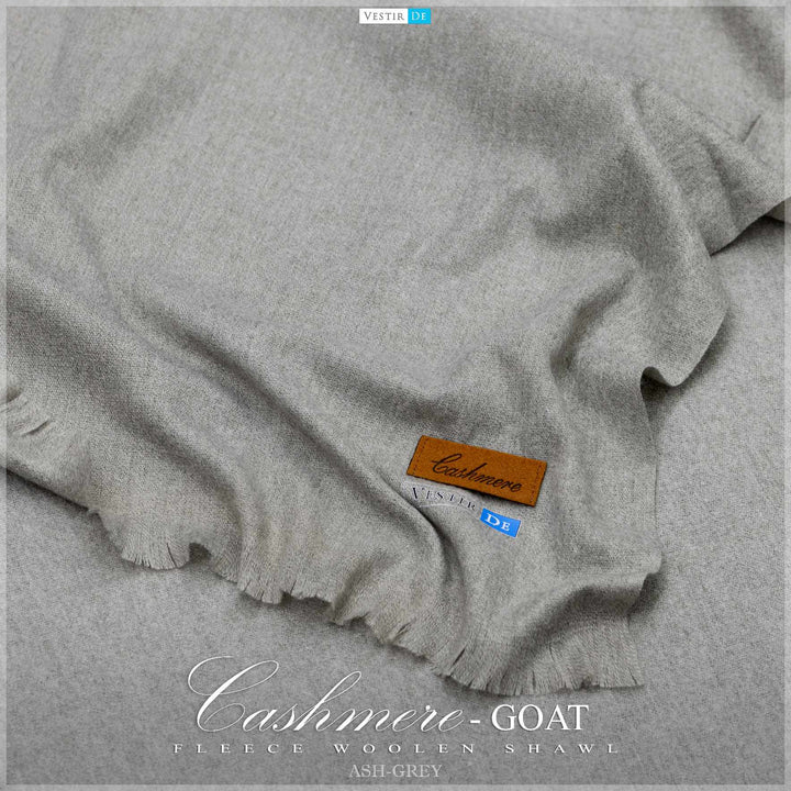 Buy Ash Grey Cashmere Goat Fleece Woolen Shawl Online | Vestir De