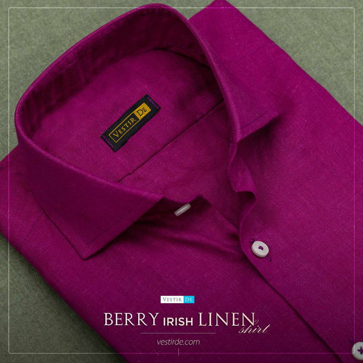 Buy Men’s Berry Irish Linen Shirt Online – VESTIR DE