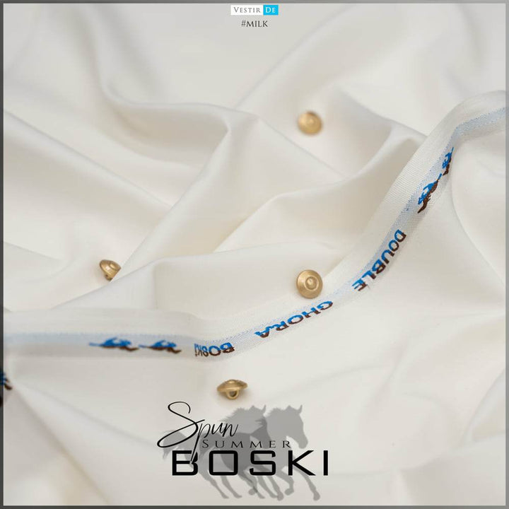 milk color Spun Summer Boski Fabric Online