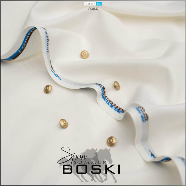 milk color Spun Summer Boski Fabric