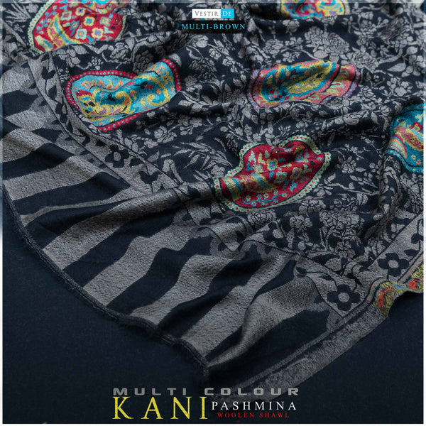 Multi Color Kani Pashmina Woolen Shawl-26