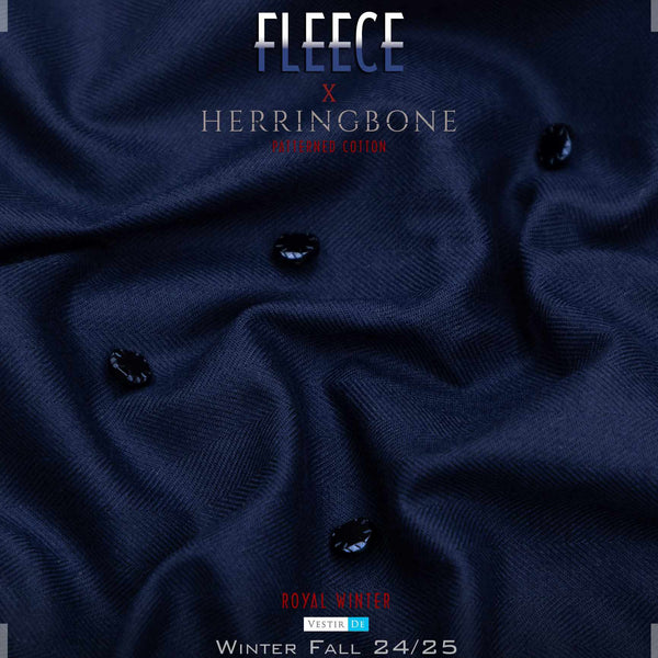 Fleece X Herringbone Pattern Cotton