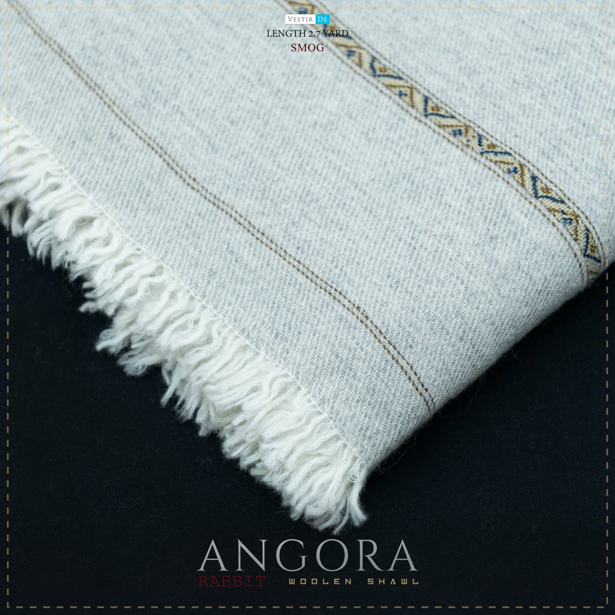 Angora Rabbit Woolen Shawl – Vestir De