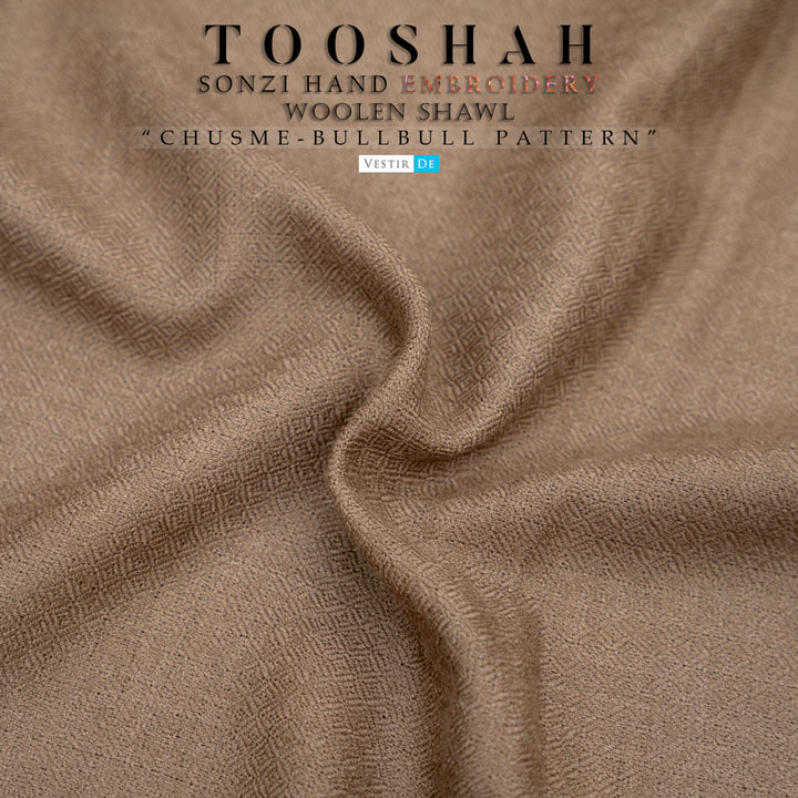 Tooshah Sonzi Hand Embroidery Woolen Shawl  in pakistan