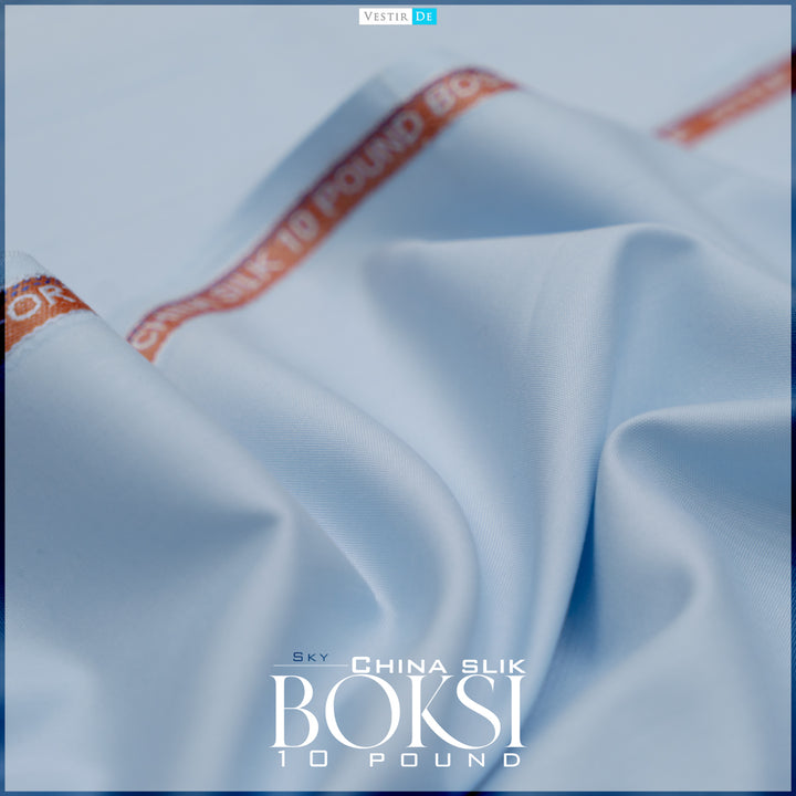 sky blue China Silk Boski 10 Pound Fabric