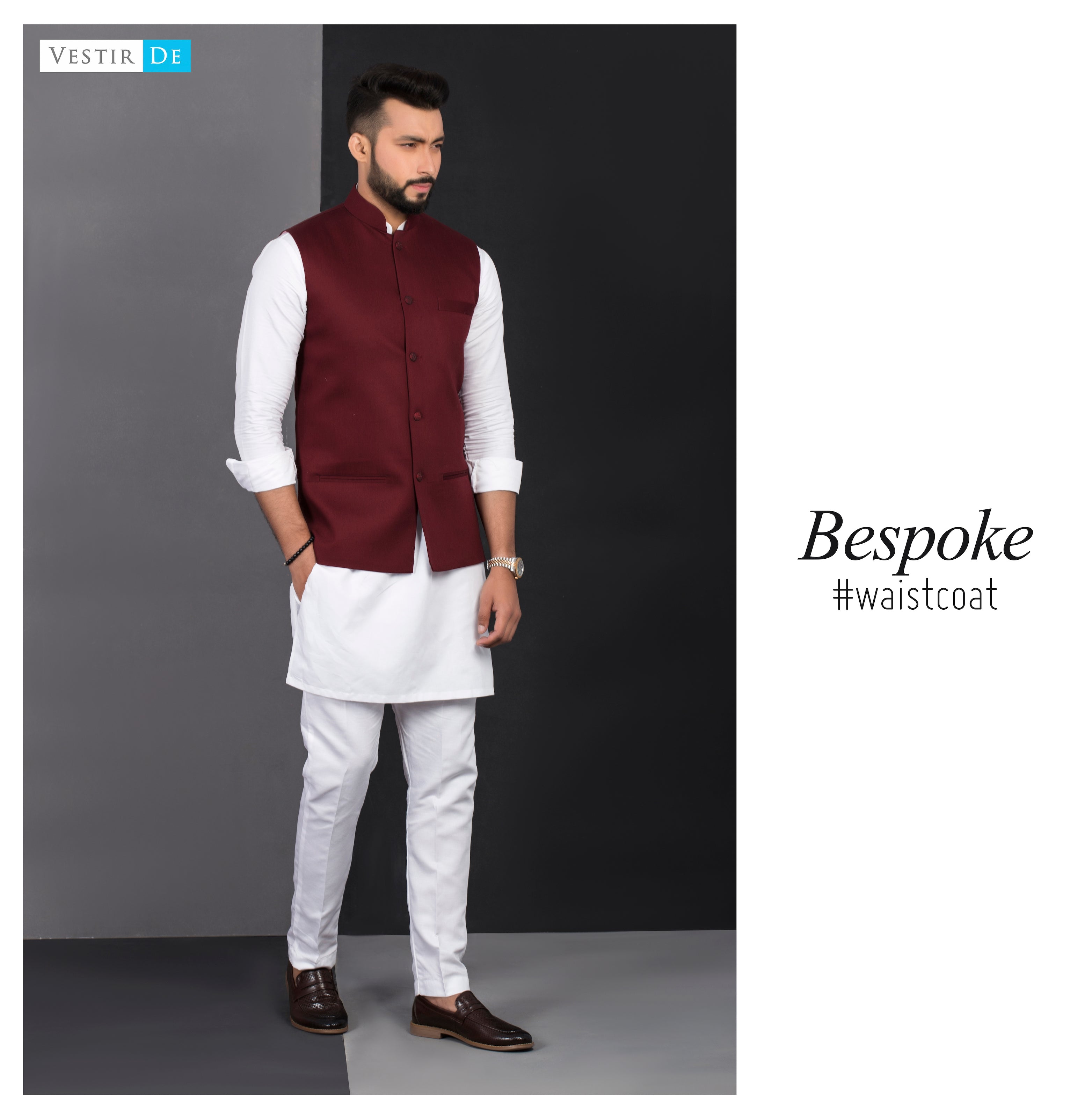 Maroon Waistcoat - Vestir De