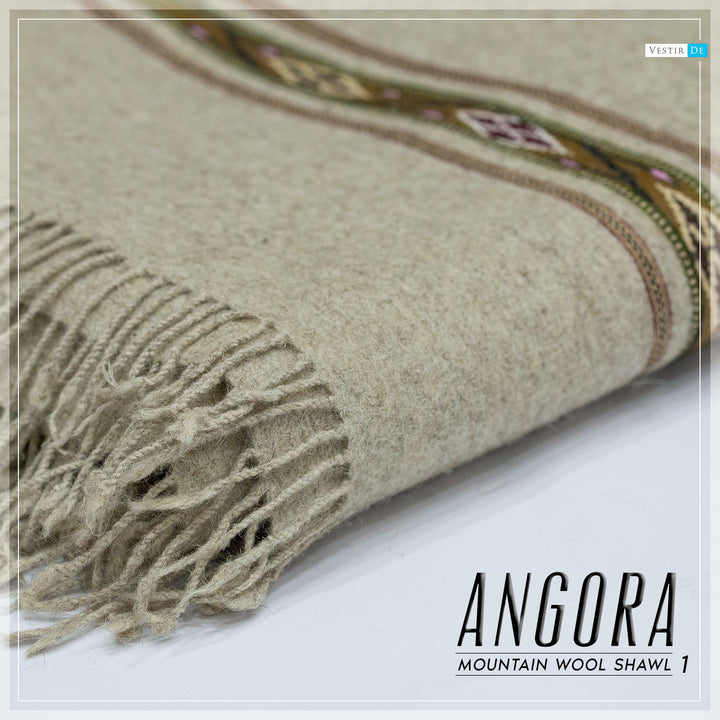 Angora Mountain Wool Shawl - Vestir De