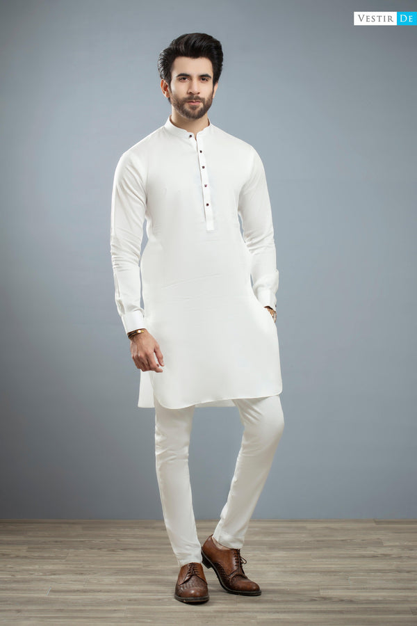 Off White Kurta Trouser - Vestir De