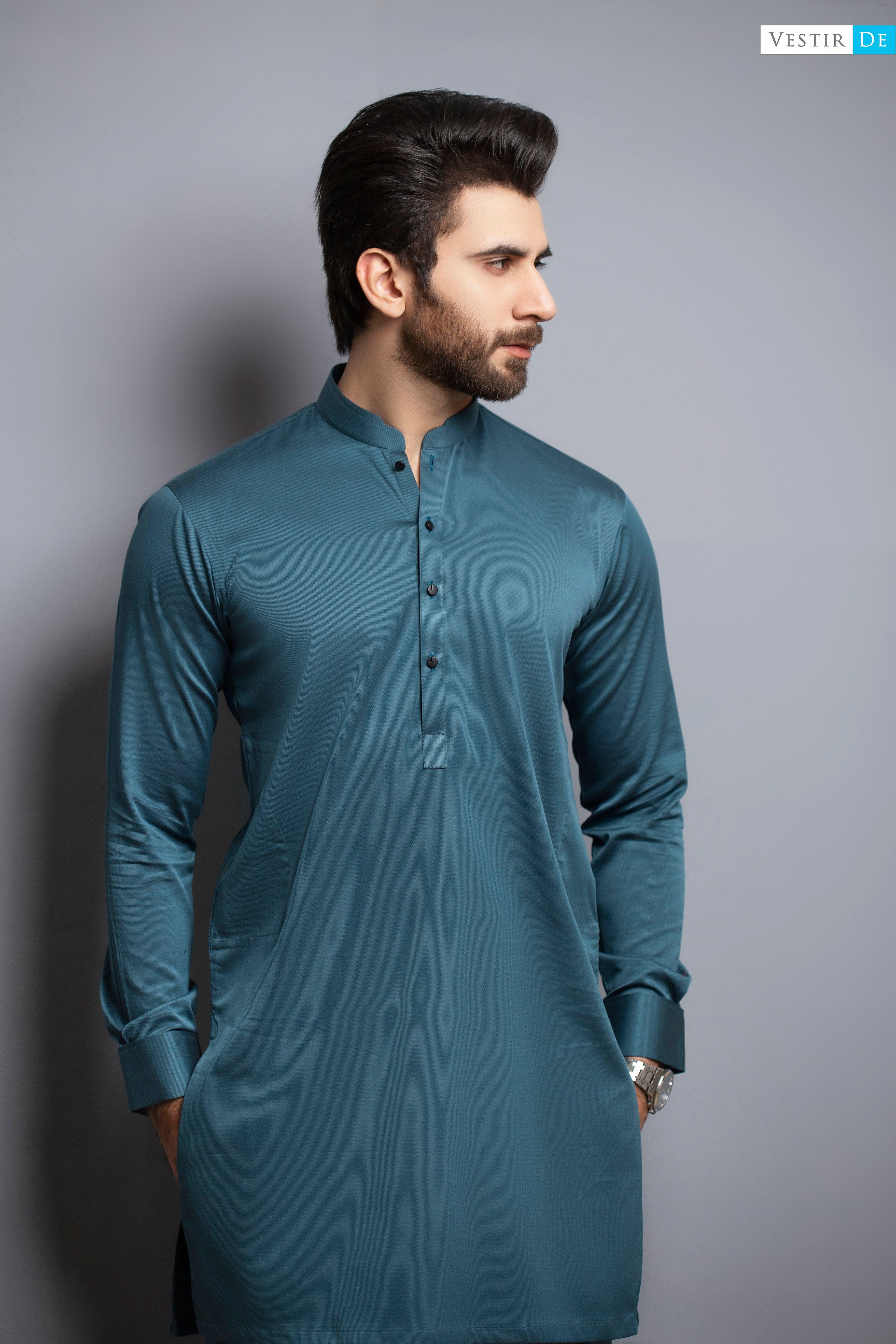 Teal Kurta Trouser - Vestir De