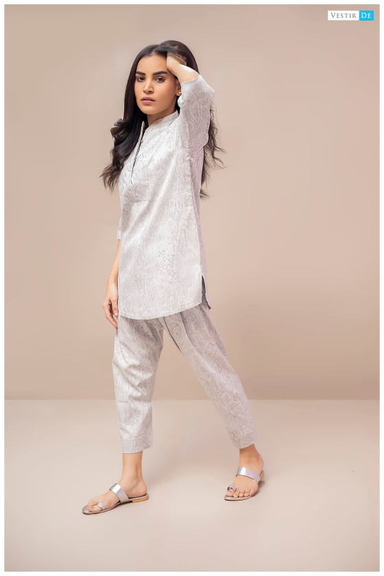 Snake Printed Cotton Kurti With Shalwar