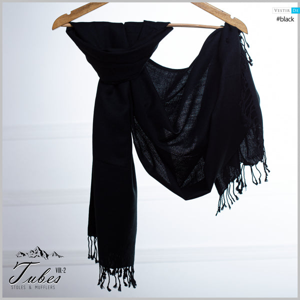 Buy Black Stylish Stoles | Mufflers | Scarves 