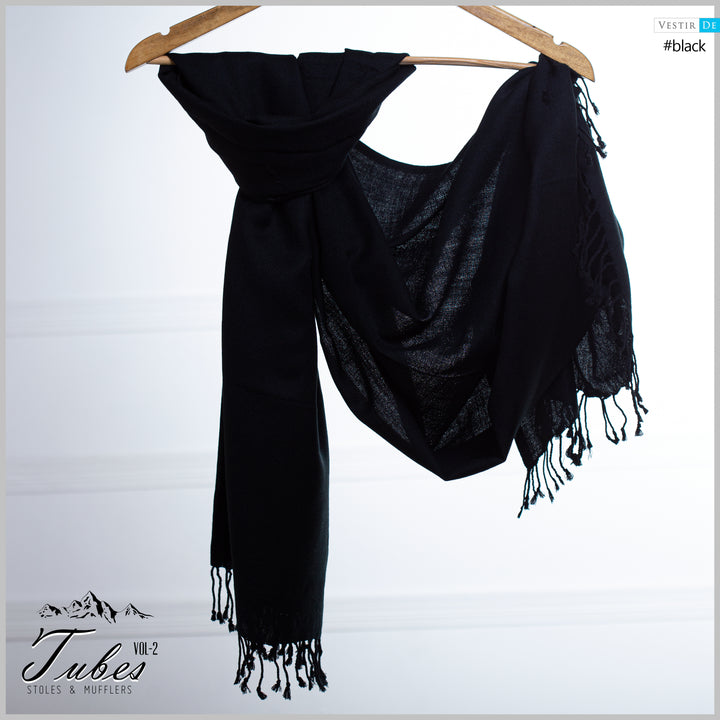 Buy Black Stylish Stoles | Mufflers | Scarves 