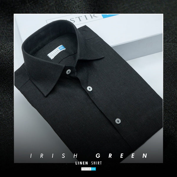 Buy Men’s Irish Green Linen Shirt – VESTIR DE
