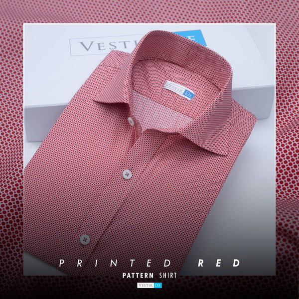 Buy Men’s Printed Red Pattern Shirt – VESTIR DE