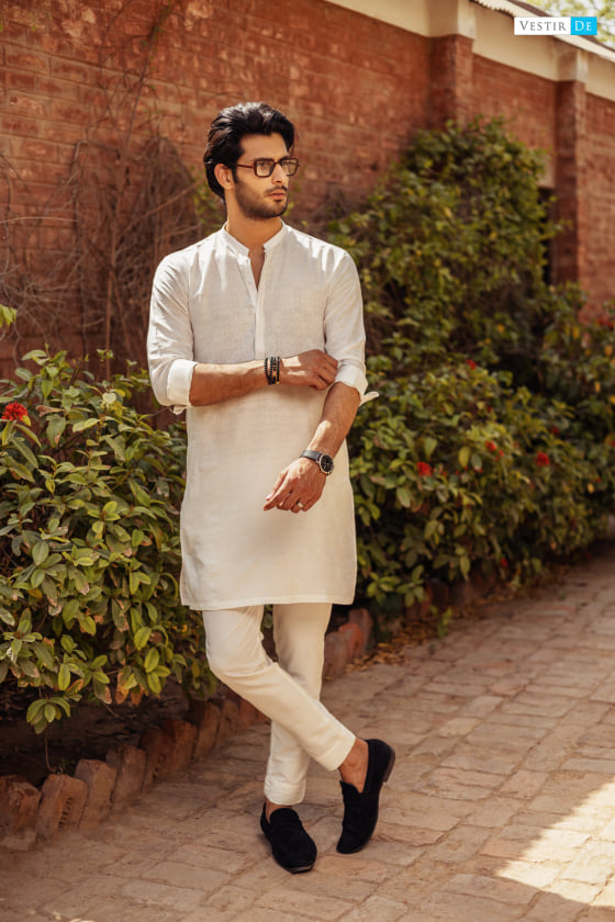 Buy Men Floral Printed Pure Cotton Kurta with Trousers | Appelle Fashion