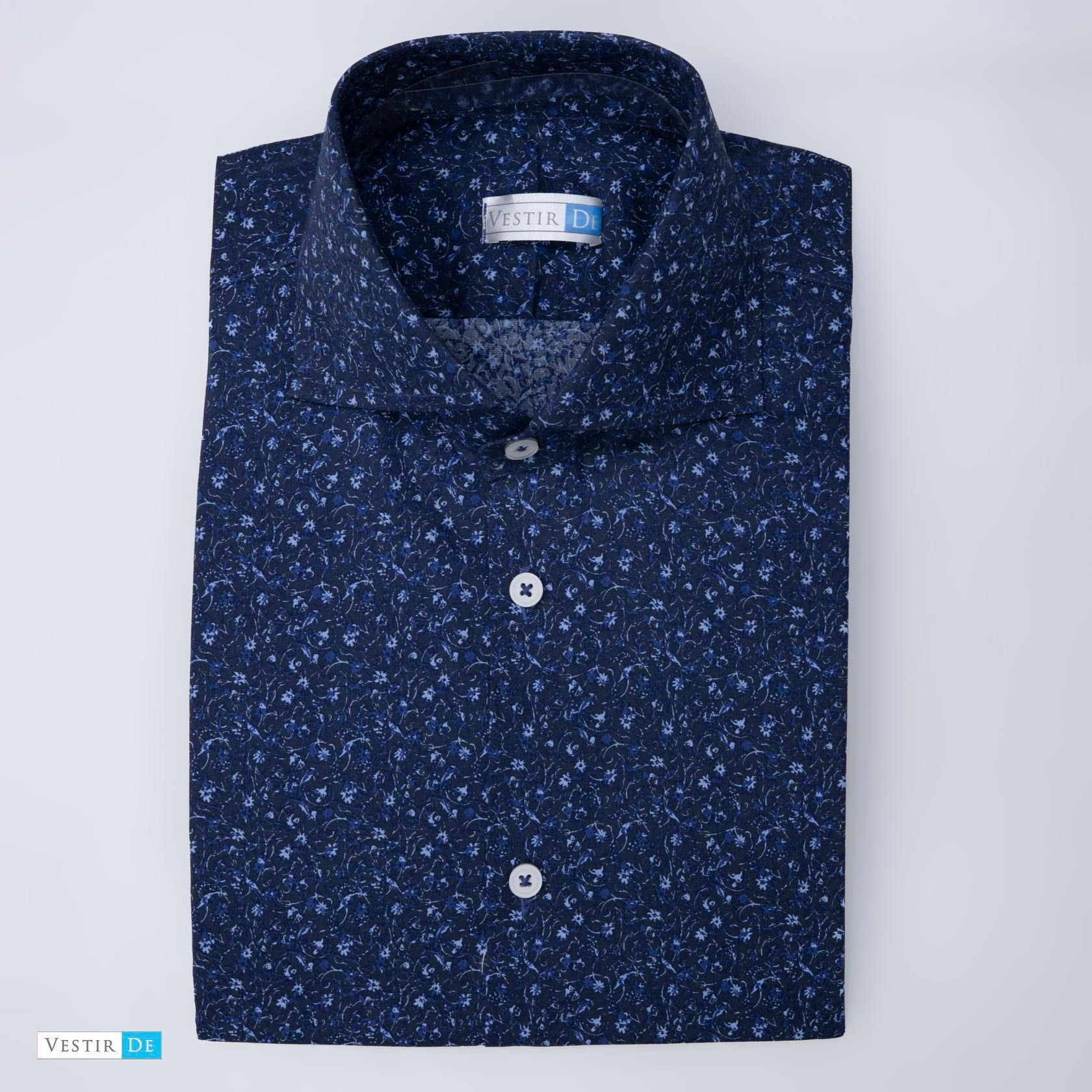 Floral Blue Printed Shirt