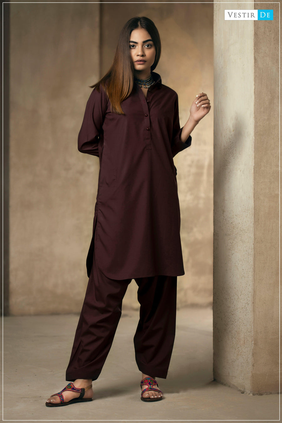 Cherry Shalwar Kameez - Vestir De