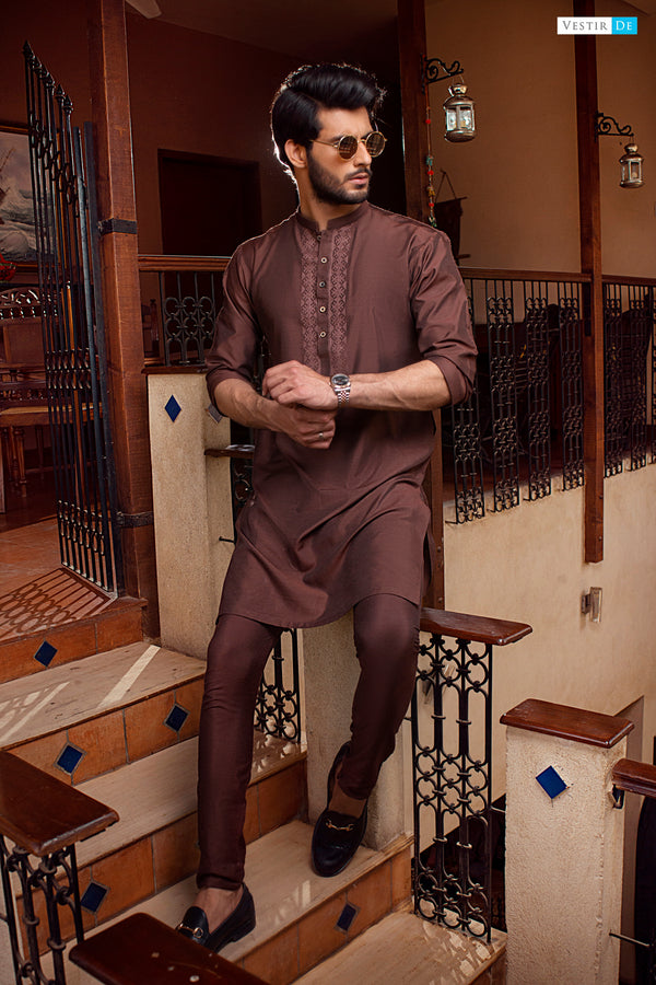 17 Choco Embroidery Kurta With Trouser