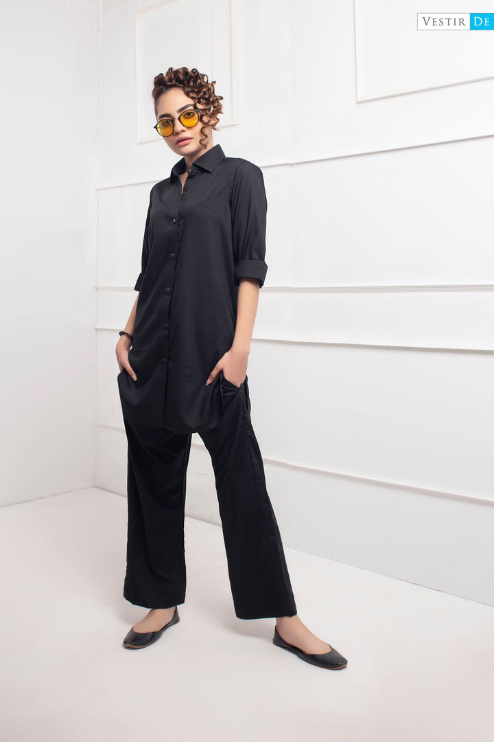 Black Shirt With Trouser - Vestir De