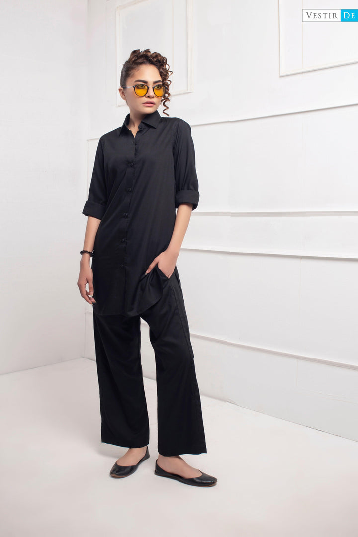 Black Shirt With Trouser - Vestir De