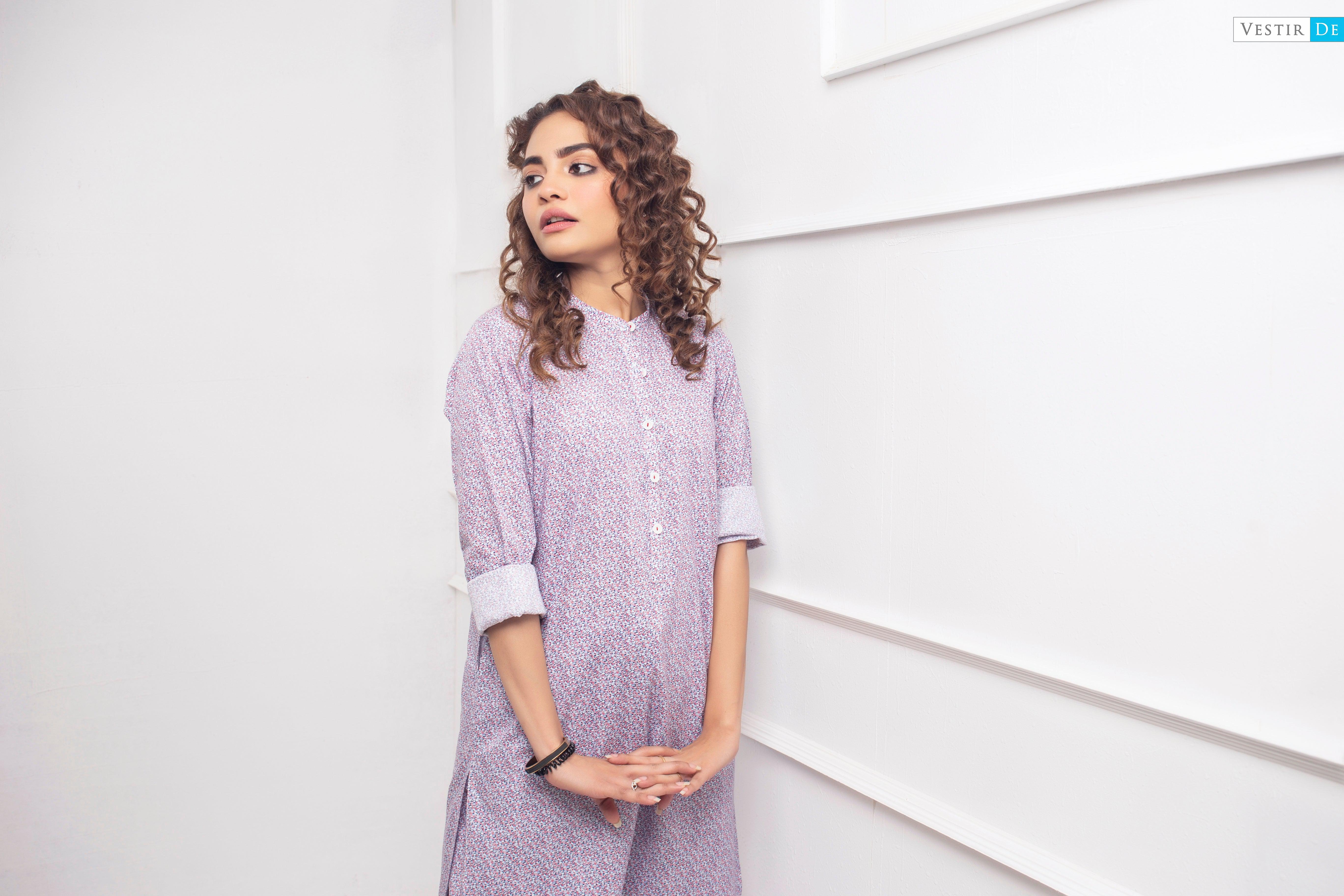 Multi Texture Printed Shalwar Kameez - Vestir De