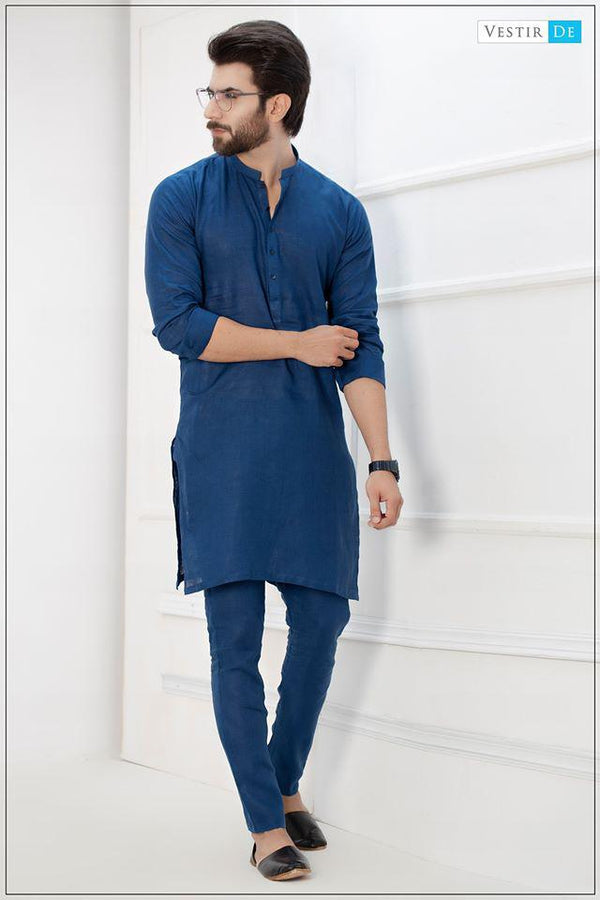 Irish Blue Kurta With Trouser - Vestir De