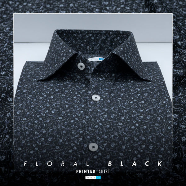 Men’s Floral Black Printed Shirt at Best Prices – VESTIR DE