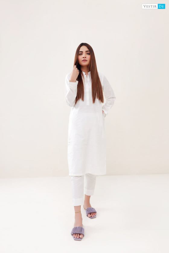 02 Pearl Jacquard Kurta With Trosuer
