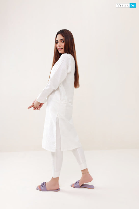 02 Pearl Jacquard Kurta With Trosuer