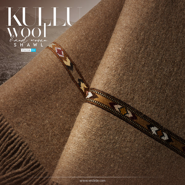 Premium Kullu Wool Hand Woven Shawl | Vestir De