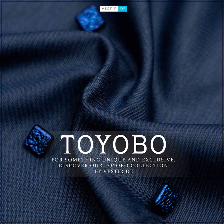 royal blue Toyobo Boski Unstitched Fabric Online