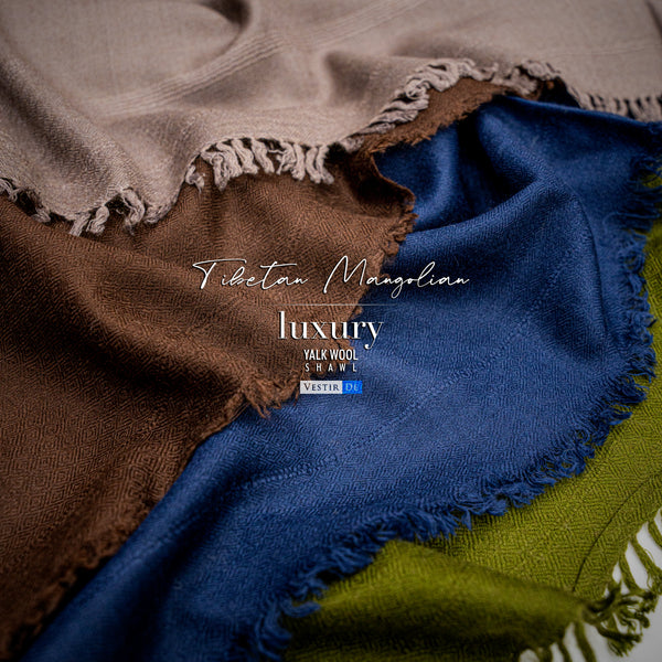 Shop Tibetan Mangolian Luxury Yalk Wool Shawl | Vestir De