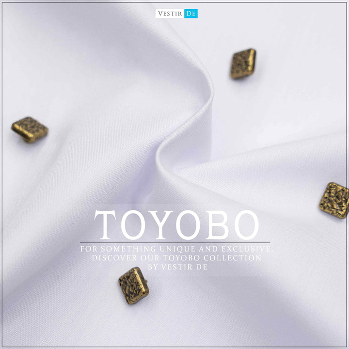 white Toyobo Boski Unstitched Fabric Online