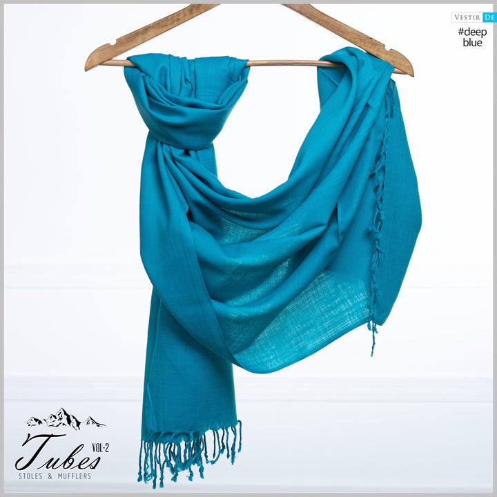 deep blue Stoles | Mufflers | Scarves 