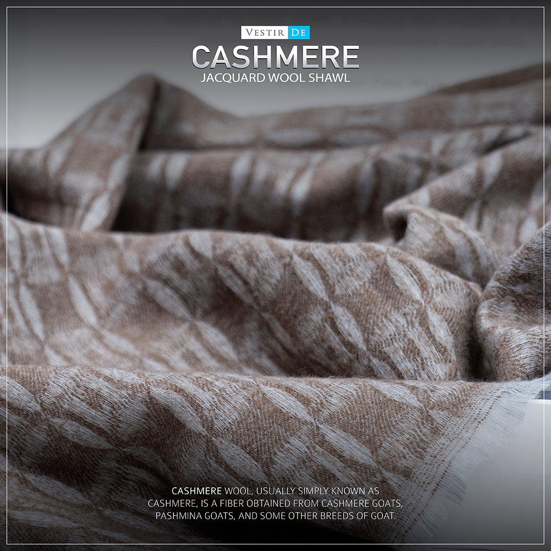 Cashmere Jacquard Wool Shawl