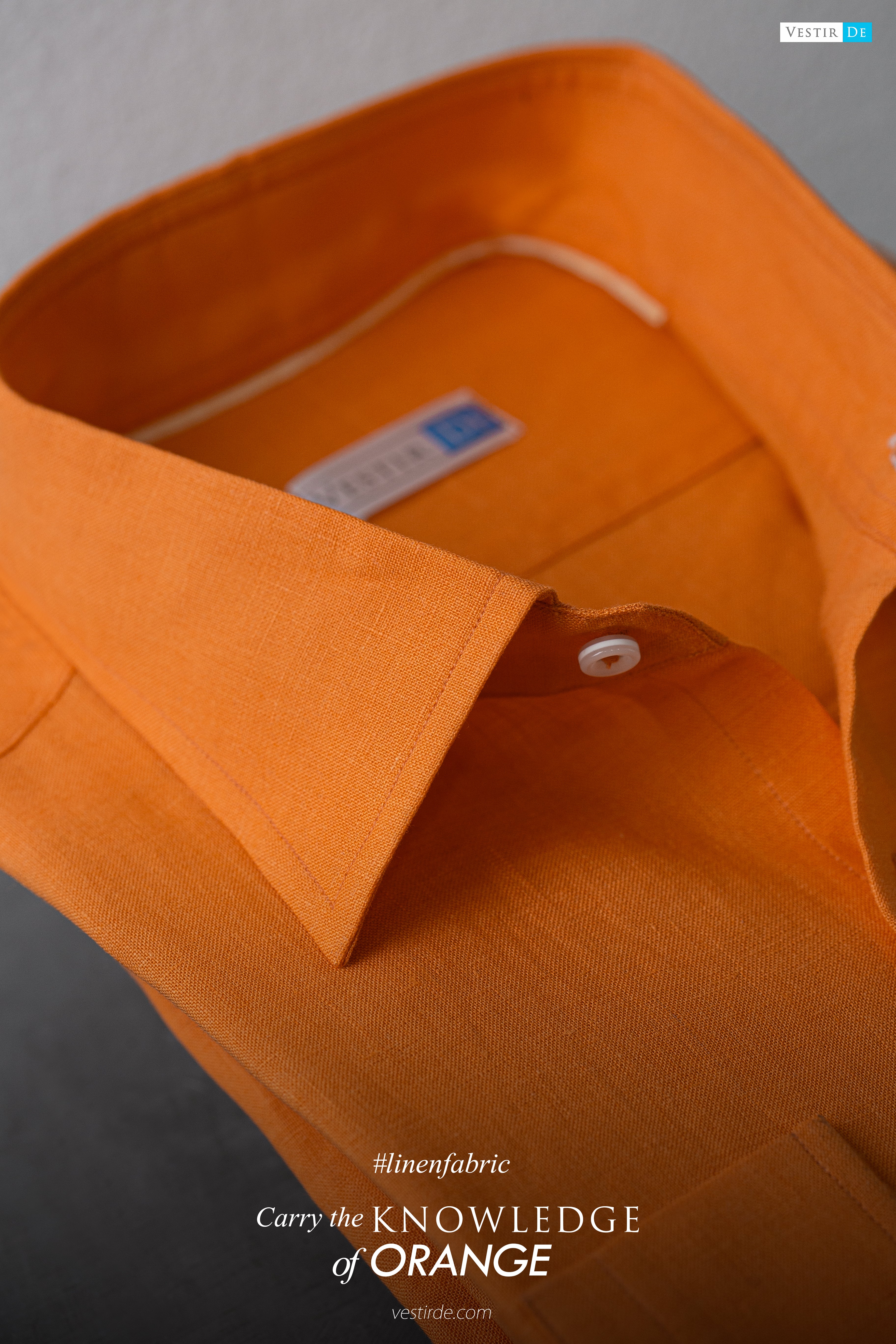 Orange Linen With Lemon Pipen Bone Shirt